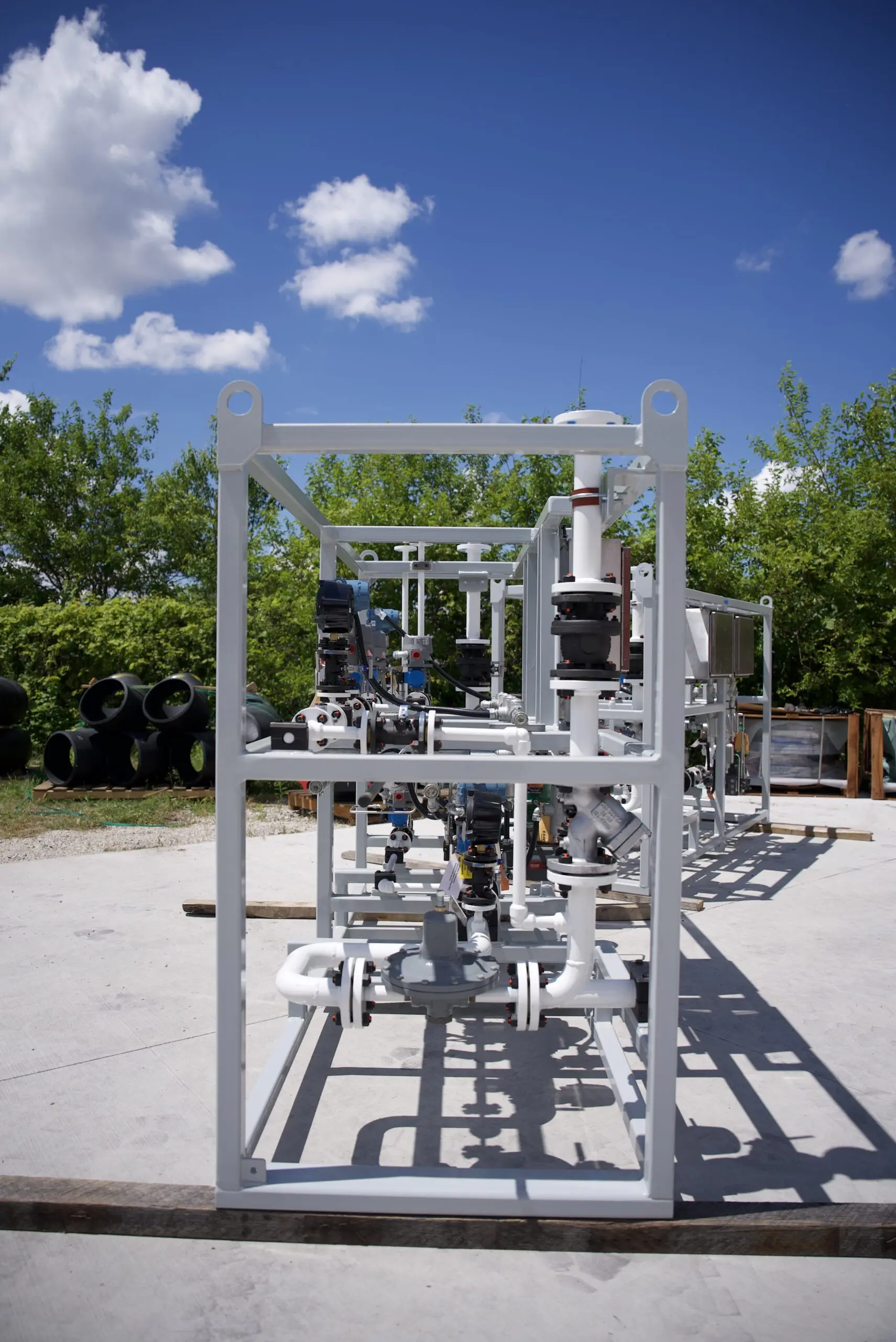 Industrial skid fabrication drawings and project scope review