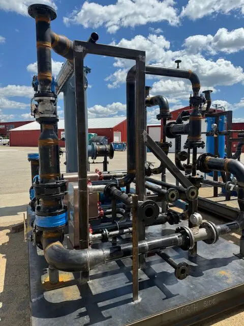 Rigging and onsite installation of a fabricated industrial skid in Illinois
