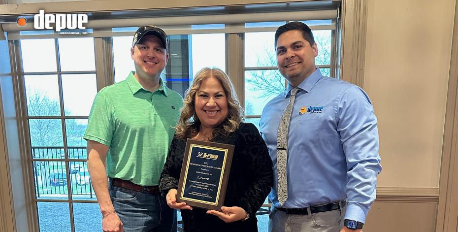 DePue Receives TRMA Meritorious Award 15th Year In A Row