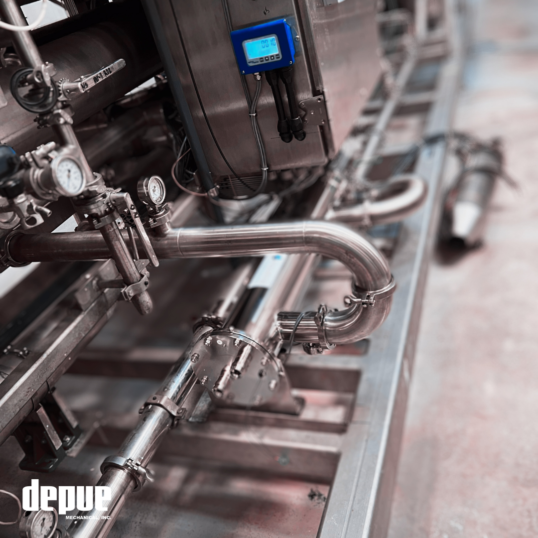 UV light filtration unit with digital control display and stainless steel utility tie-ins