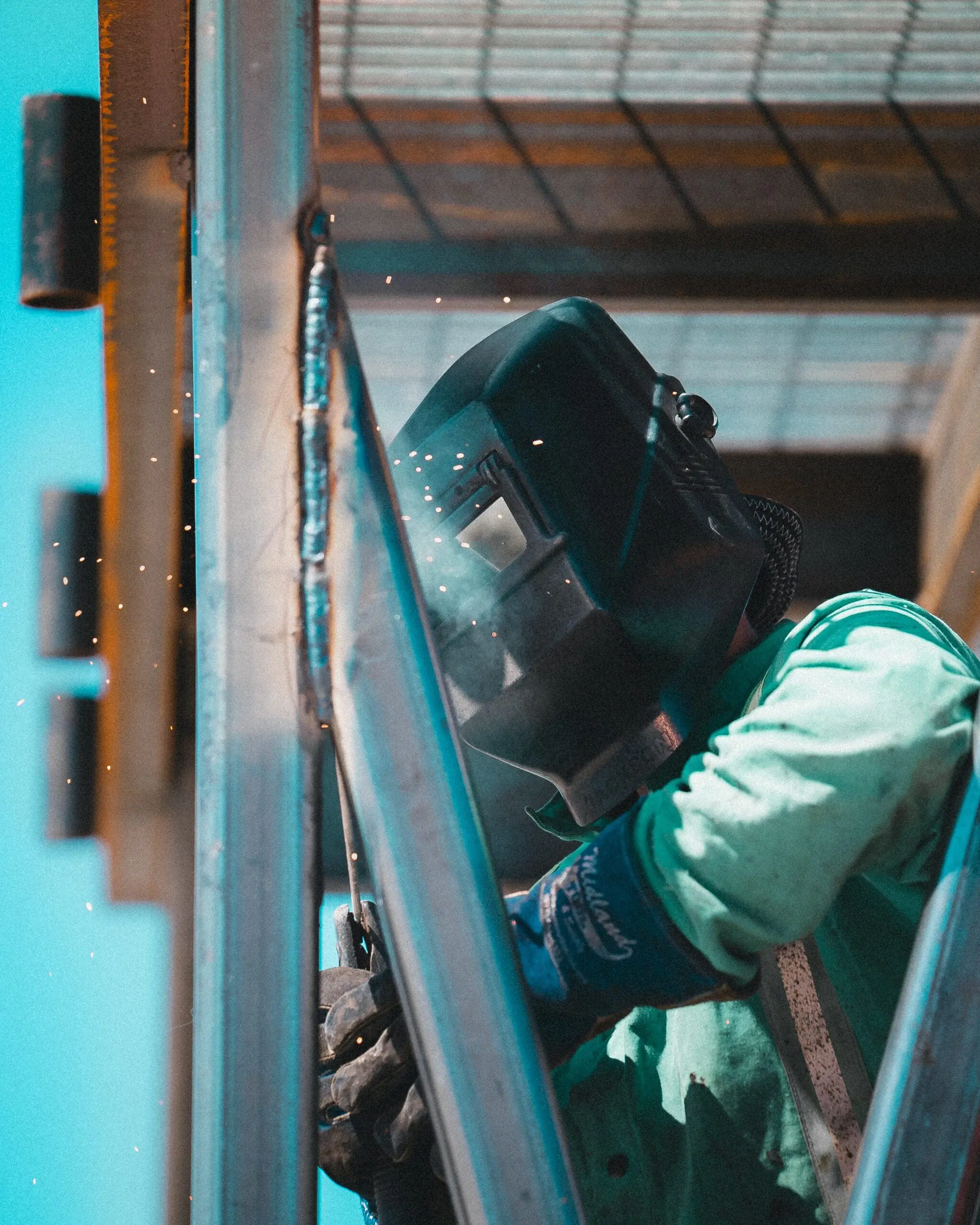 Custom steel platform fabricated and installed onsite