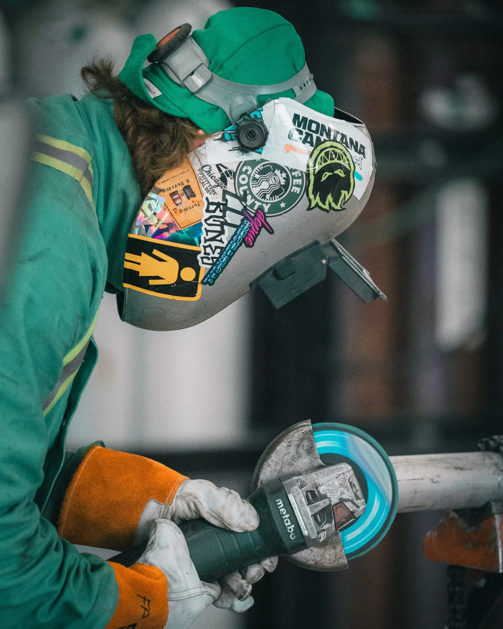 Pipe welder fabricating a welded pipe assembly for an industrial piping system