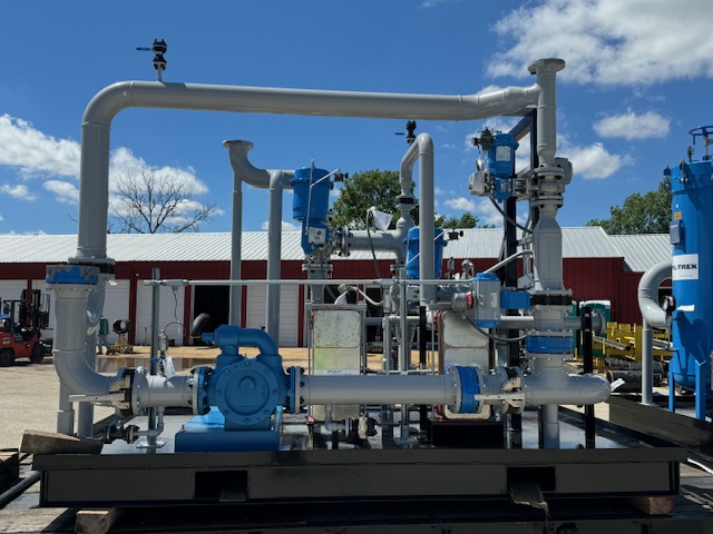 Completed utility skid with process piping and instruments